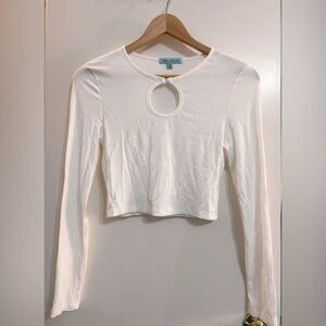 Mint Vanilla Keyhole Crop Top